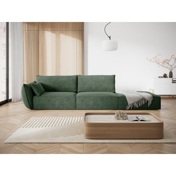 Temno zelen ležalnik (levi kot) Vanda – Mazzini Sofas-image-1