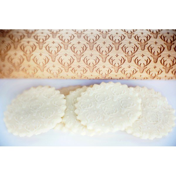 Lesen božični reliefni valjček za testo Valek Reindeer-image-4