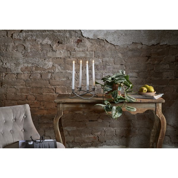 Komplet 4 belih voščenih sveč LED Star Trading Flamme, višina 28,5 cm-image-4