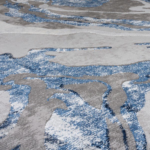 Modra/siva preproga 80x150 cm Marbled – Flair Rugs-image-4