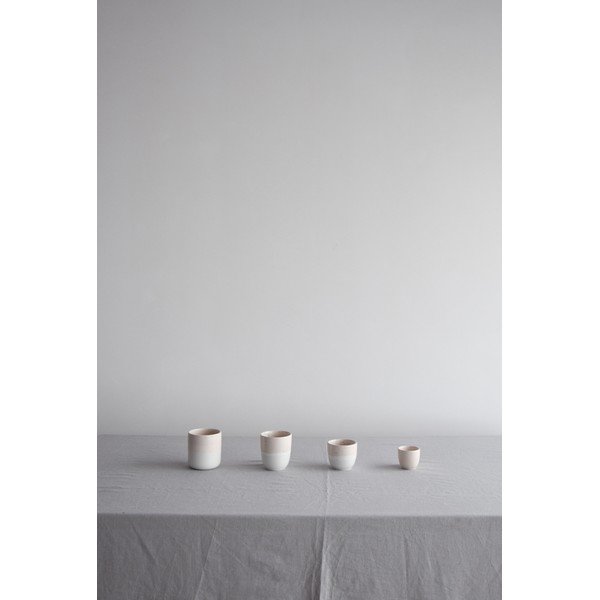 Roza-bela skodelica iz kamenine ÅOOMI Dust, 400 ml-image-1