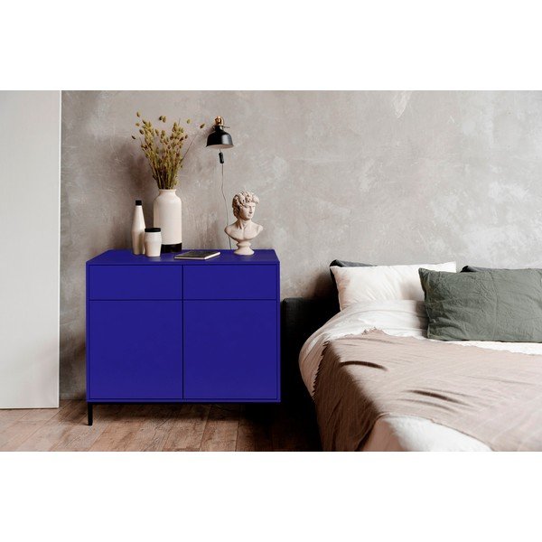 Modra nizka komoda 90x84 cm Wilson – Really Nice Things-image-1