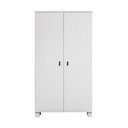 Bela garderobna omara iz masivnega bora 111x202 cm Ties – WOOOD