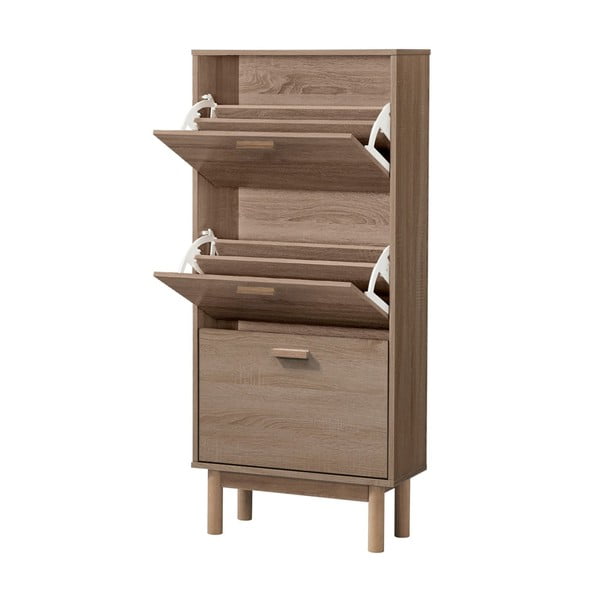 Preklopna omarica za čevlje v hrastovem dekorju Melanie – Støraa-image-2