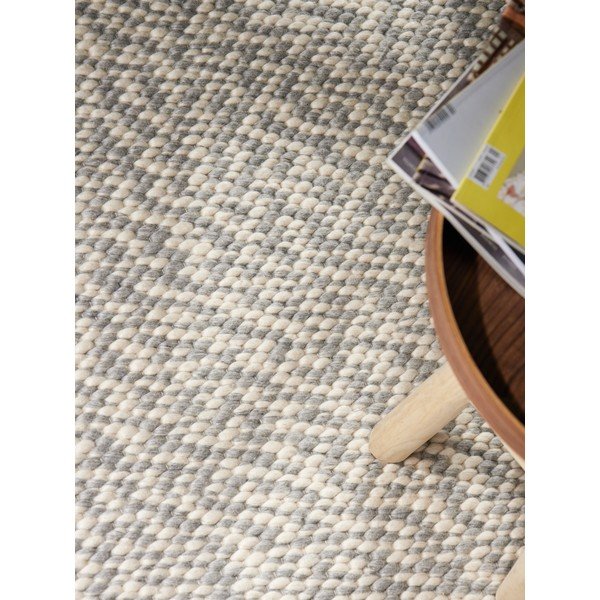 Svetlo siva/kremno bela ročno tkana volnena preproga 140x200 cm Lyon Beans – Elle Decoration-image-2