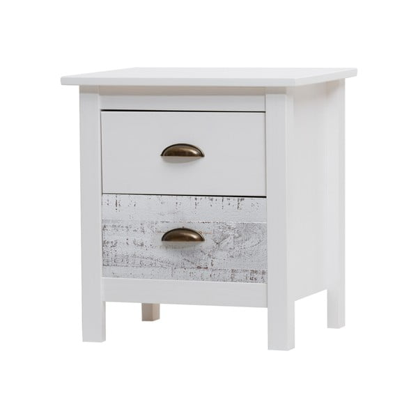 Belo-siva nočna omarica Marckeric Romantica, 46 x 50 cm-image-2