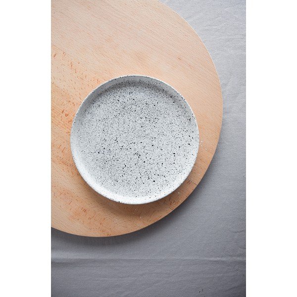 Bela in črna ÅOOMI Mess mali lončeni krožnik, ø 20 cm-image-4