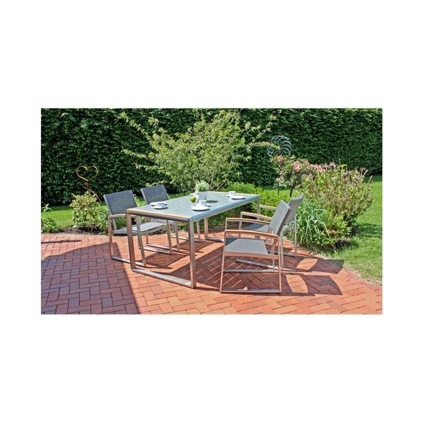 Siv vrtni fotelj Ava – Garden Pleasure-image-2