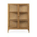 Vitrina v hrastovem dekorju v naravni barvi 90x126x40 cm Ceci – MOME