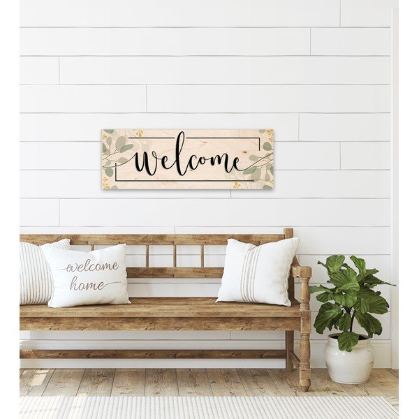 Stenska dekoracija Styler Welcome, 25 x 70 cm-image-1