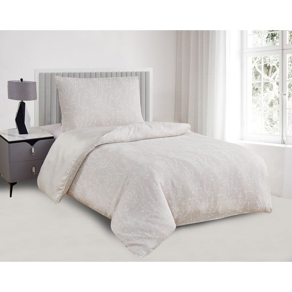 Bež enojna posteljnina iz žakarja 140x200 cm Boston – My House-image-1