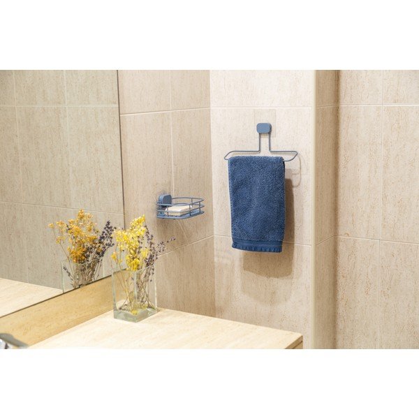 Svetlo moder kovinski podstavek za milo z namestitvijo brez vrtanja Grena – Compactor-image-4