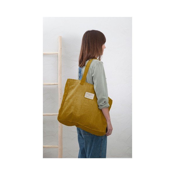 Torba iz blaga Really Nice Things Mustard, širina 42 cm-image-1