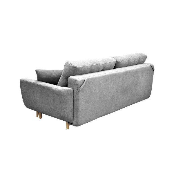 Siva raztegljiva sedežna garnitura s svetlimi nogami Mazzini Sofas Rose-image-4