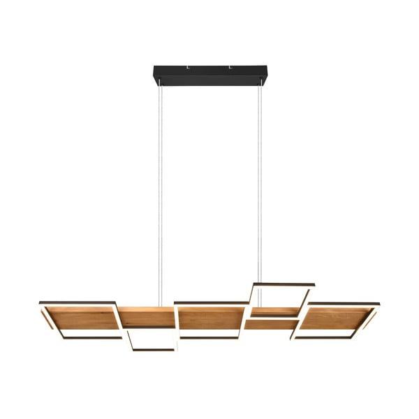 LED zatemnitvena viseča svetilka v črni in naravni barvi Harper – Trio-image-2