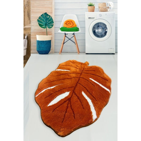 Oranžna kopalniška preproga 80x120 cm Frunze – Foutastic