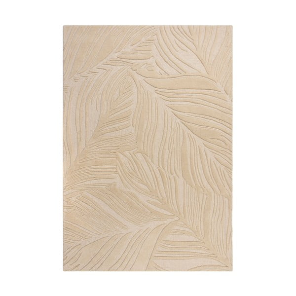 Bež volnena preproga Flair Rugs Lino Leaf, 120 x 170 cm