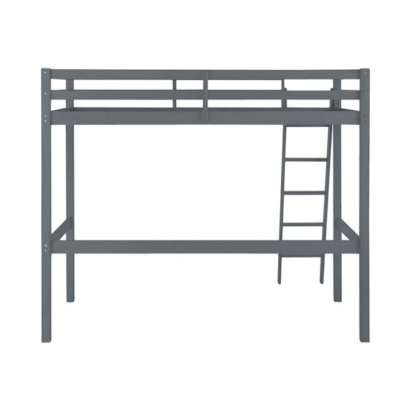 Siva dvignjena postelja iz borovega lesa Støraa Alpi2, 90 x 200 cm-image-1