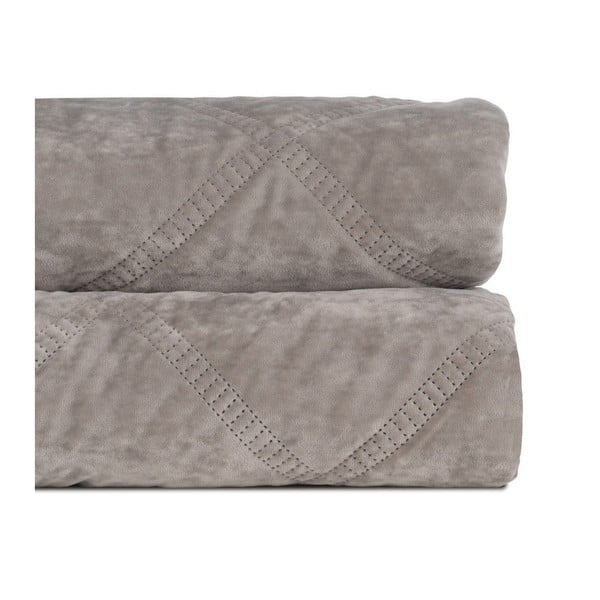 Sivo prešito pregrinjalo 230x260 cm – Ixia