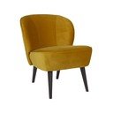 Gorčično rumen fotelj WOOOD Sara