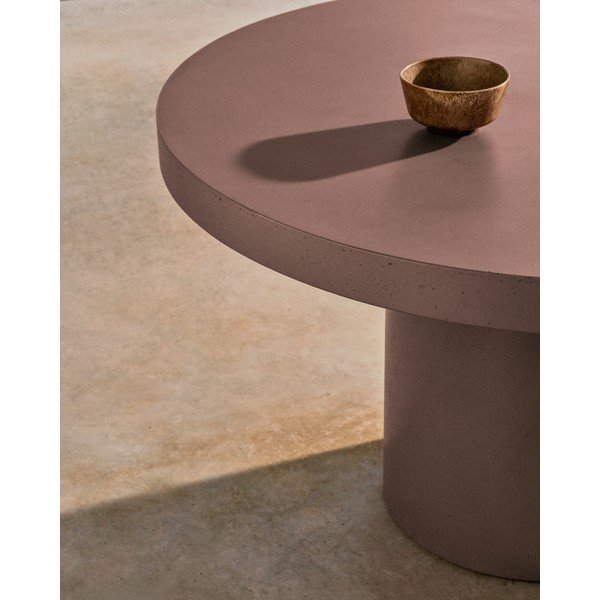 Betonska okrogla vrtna miza ø 120 cm Aiguablava – Kave Home-image-3