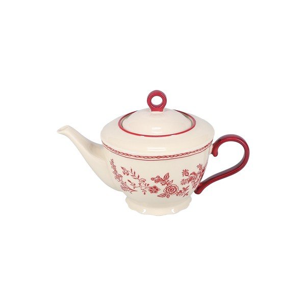Bordo rdeč/slonokoščen porcelanast čajnik 920 ml Cyril – S|P Collection-image-2