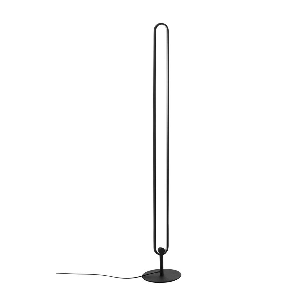 Mat črna kovinska LED zatemnitvena stoječa svetilka (višina 130 cm) Loop
