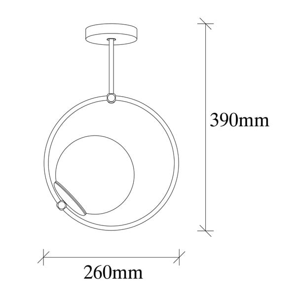 Črna viseča svetilka s steklenim senčilom Chandelier – Opviq lights-image-3