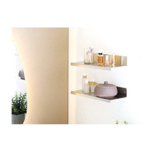 Jeklena polica v srebrni barvi 40 cm Nagoya – House Nordic-image-2