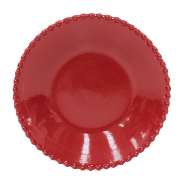 Costa Nova Pearl rubinasto rdeč lončeni krožnik za juho, ⌀ 24 cm