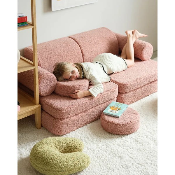 Zelena otroška blazina bouclé U – Wigiwama-image-2