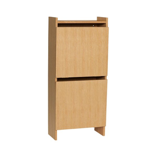 Preklopna omarica za čevlje v hrastovem dekorju v naravni barvi 50x110x24 cm Forma – Hübsch