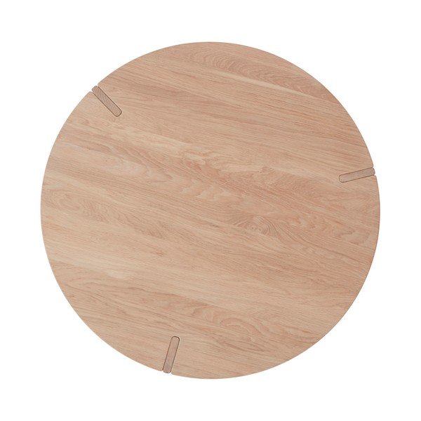 Okrogla klubska mizica iz masivnega hrasta v naravni barvi ø 90 cm Oy – OYOY Living Design-image-2