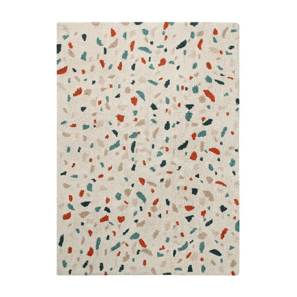 Kremno bela pralna ročno tkana bombažna preproga 140x200 cm Terrazzo Marble – Lorena Canals