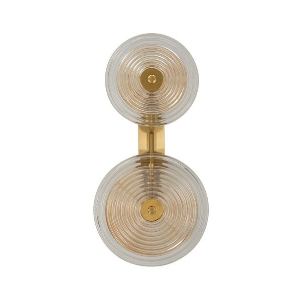 Steklena stenska svetilka v zlati barvi Venice – Mauro Ferretti