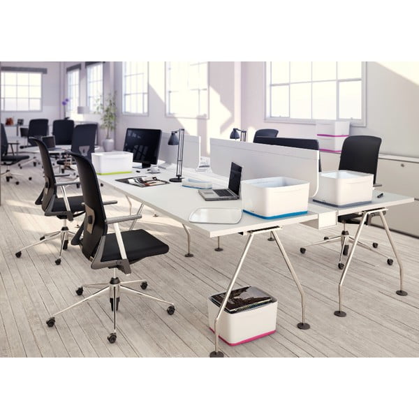 Bela/modra plastična škatla za shranjevanje s pokrovom 32x38.5x20 cm MyBox – Leitz-image-3