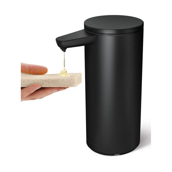 Mat črn jeklen avtomatski dozirnik za milo 414 ml – simplehuman-image-4