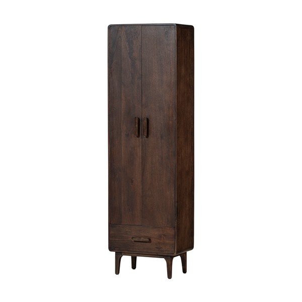 Omarica iz masivnega manga v temni naravni barvi 60x200x35 cm Liya – WOOOD