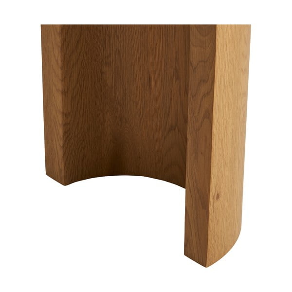 Stranska mizica v hrastovem dekorju v naravni barvi 38x114 cm Bibione – House Nordic-image-3