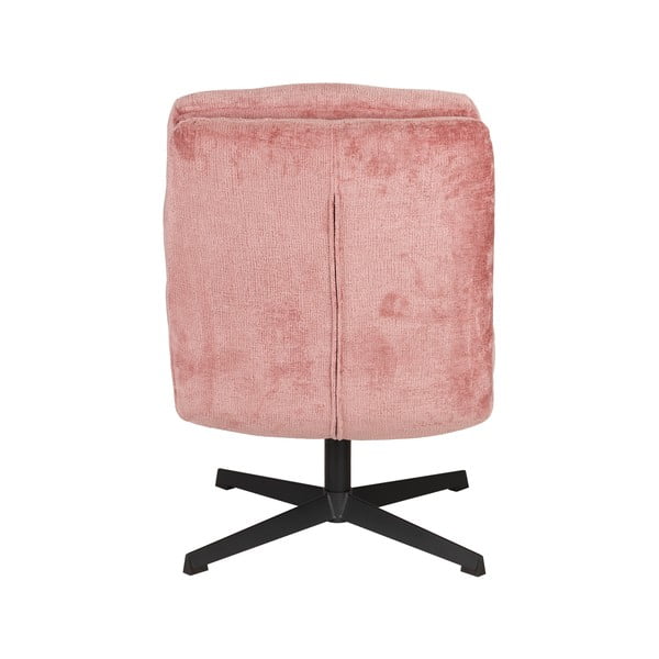 Rožnat vrtljiv fotelj Kai – White Label-image-4
