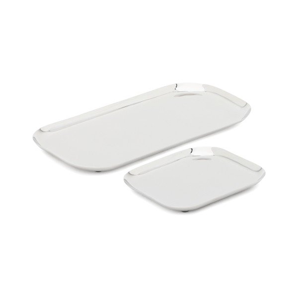 Servirni pladnji v kompletu 2 ks iz nerjavečega jekla 15x29 cm Nirela – Kave Home