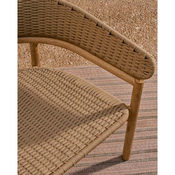 Bež/naraven vrtni kavč iz masivne akacije Arinella – Kave Home-image-3