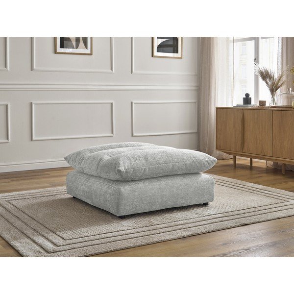 Svetlo siv tabure iz šenilje Neil – Bobochic Paris-image-1