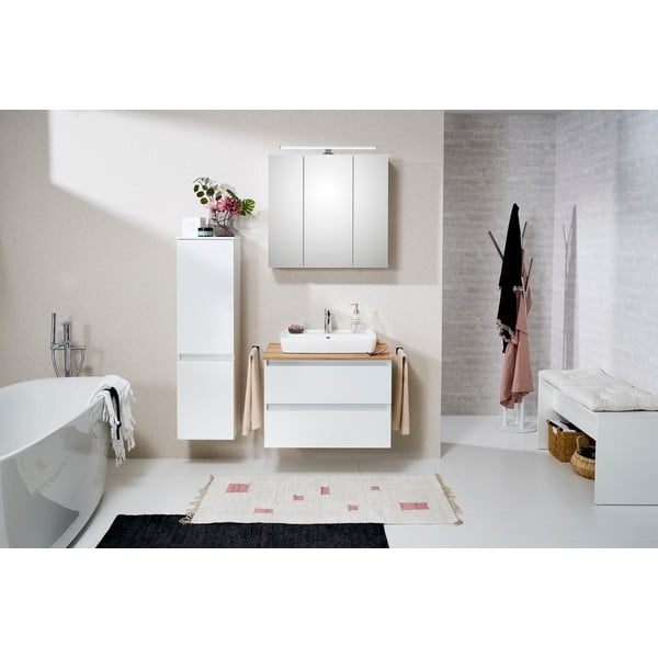 Bela stenska kopalniška omarica 35x125 cm Set 360 - Pelipal-image-3