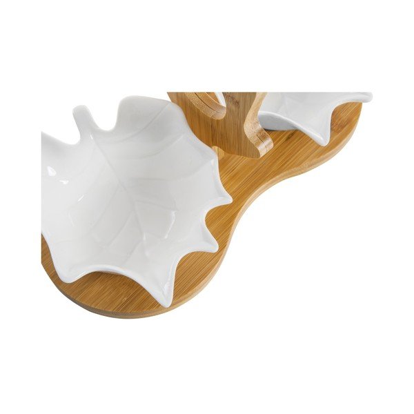 Komplet 2 servirnih posod s pladnjem Bamboo Shell-image-1