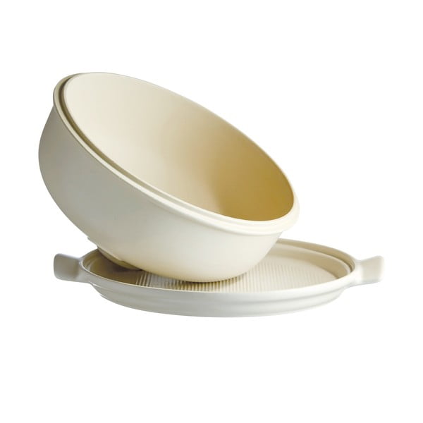Emile Henry okrogel pekač za kruh v slonokoščeni barvi, ⌀ 34 cm-image-1