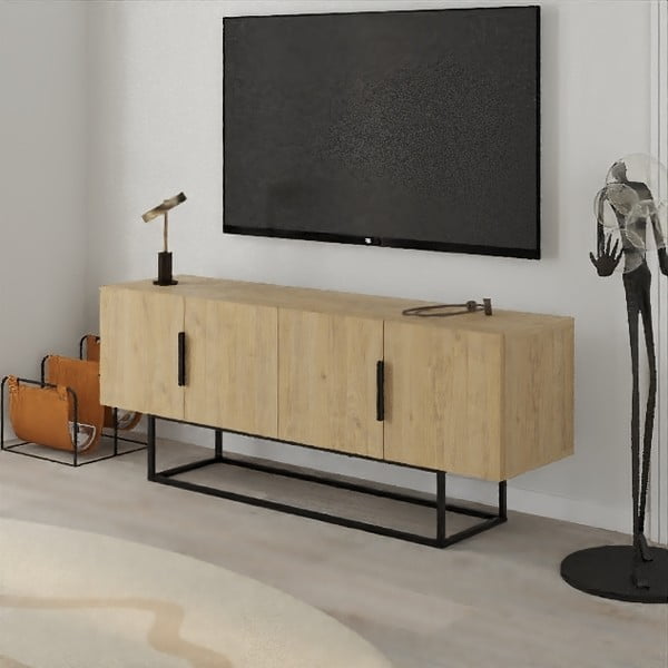 TV omarica v hrastovem dekorju 140x55 cm Titan – Marckeric-image-1