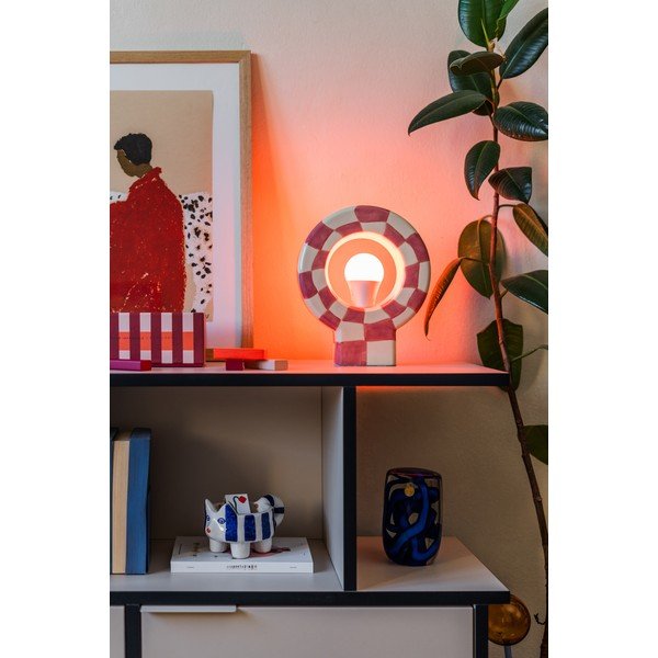 Rožnata namizna svetilka (višina 23,5 cm) Vialini – Bloomingville-image-3