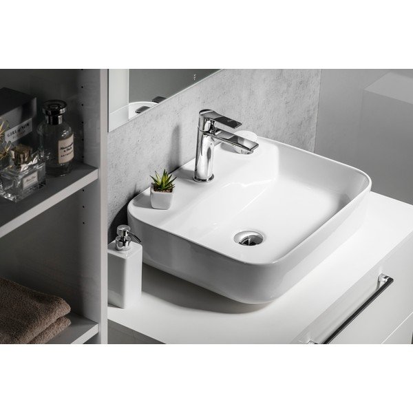 Bel keramičen umivalnik 50x40 cm Garda – Sapho-image-2