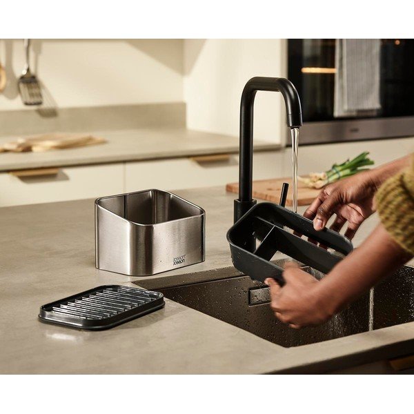 Kovinsko držalo za detergent v sijajno srebrni barvi Surface – Joseph Joseph-image-3